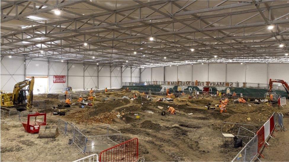 St Mary's Church archaeological dig, Anglo-Saxon church find