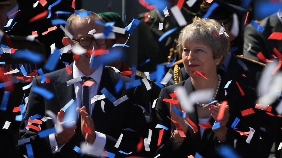 Theresa May and husband, Philip, attended the ceremony