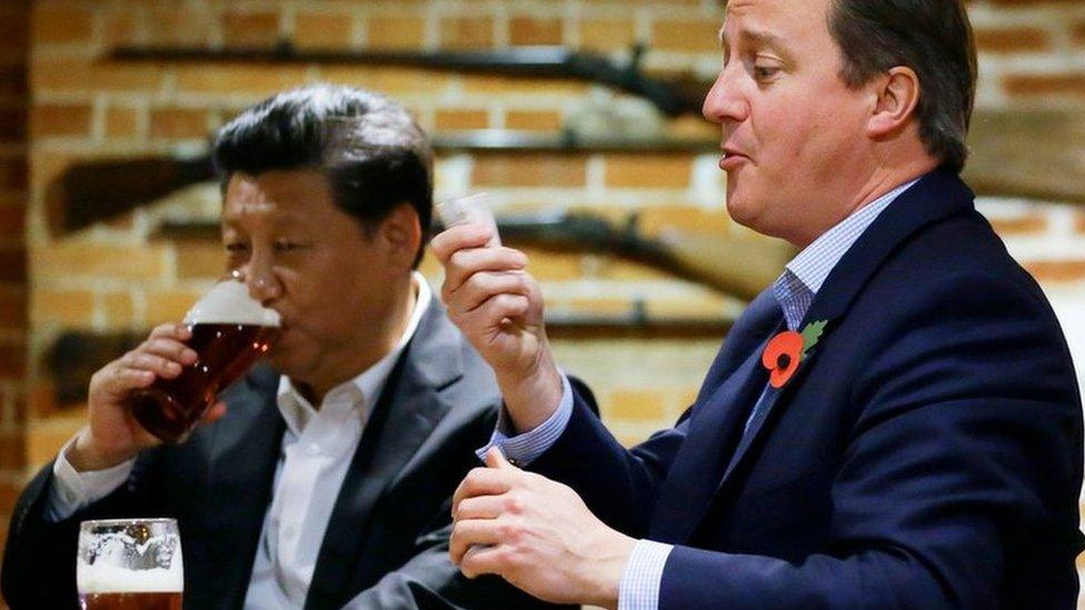 David Cameron and President Xi