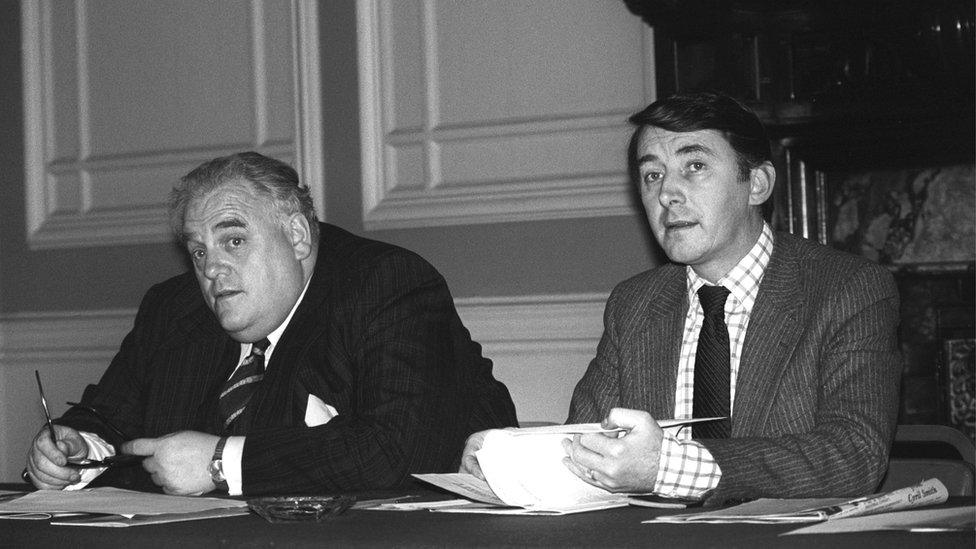 Sir Cyril Smith and Lord Steel, pictured in 1981