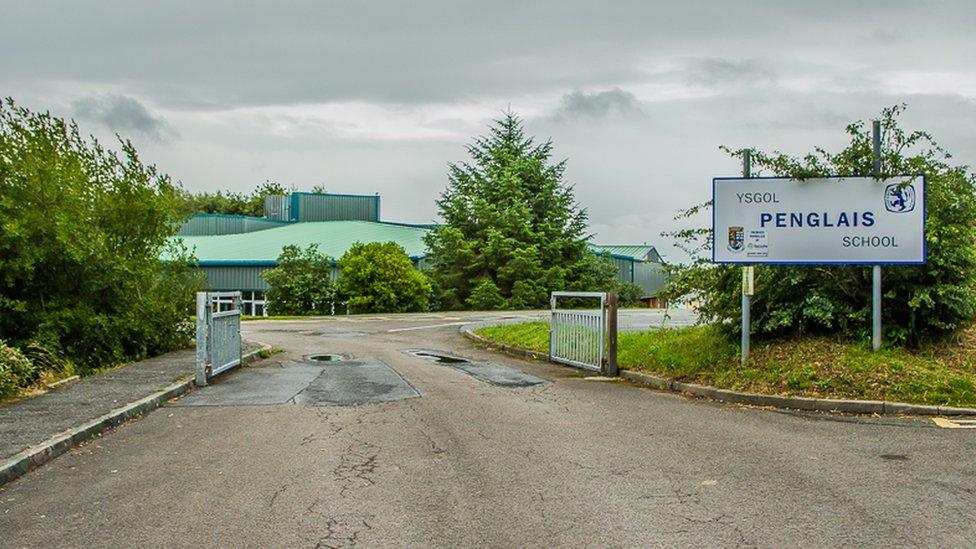 Outside street view of Penglais School