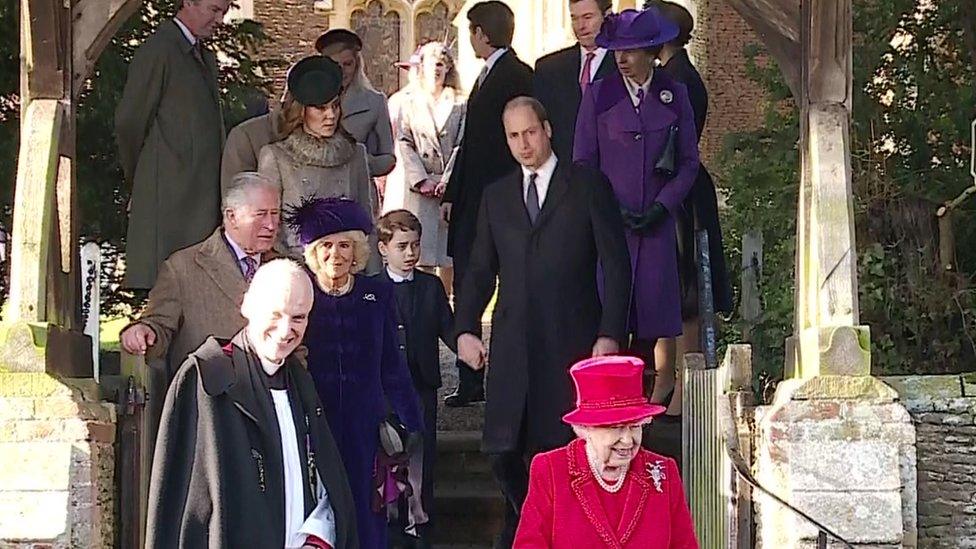 Prince Andrew did not accompany the rest of the Royal Family for the 11am church service