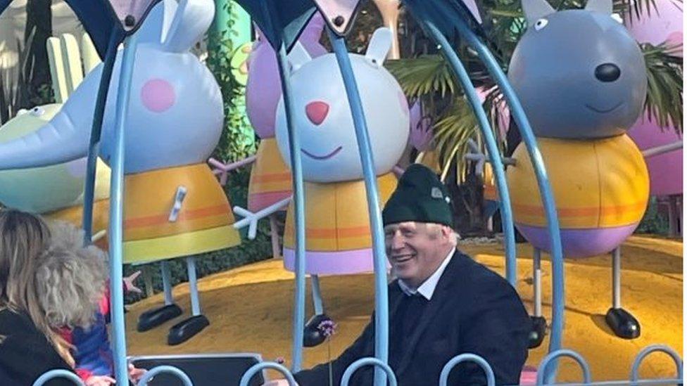 Boris Johnson at Peppa Pig world