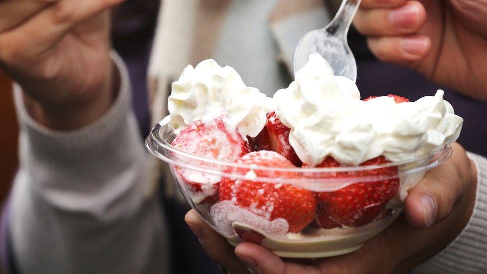 Strawberries and cream at Wimbledon