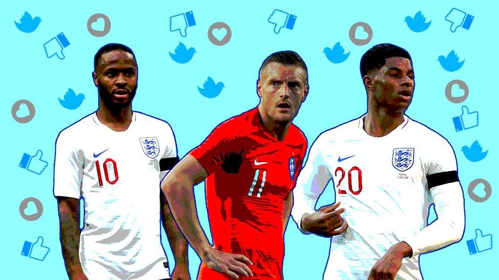 Raheem Sterling, Jamie Vardy and Marcus Rashford