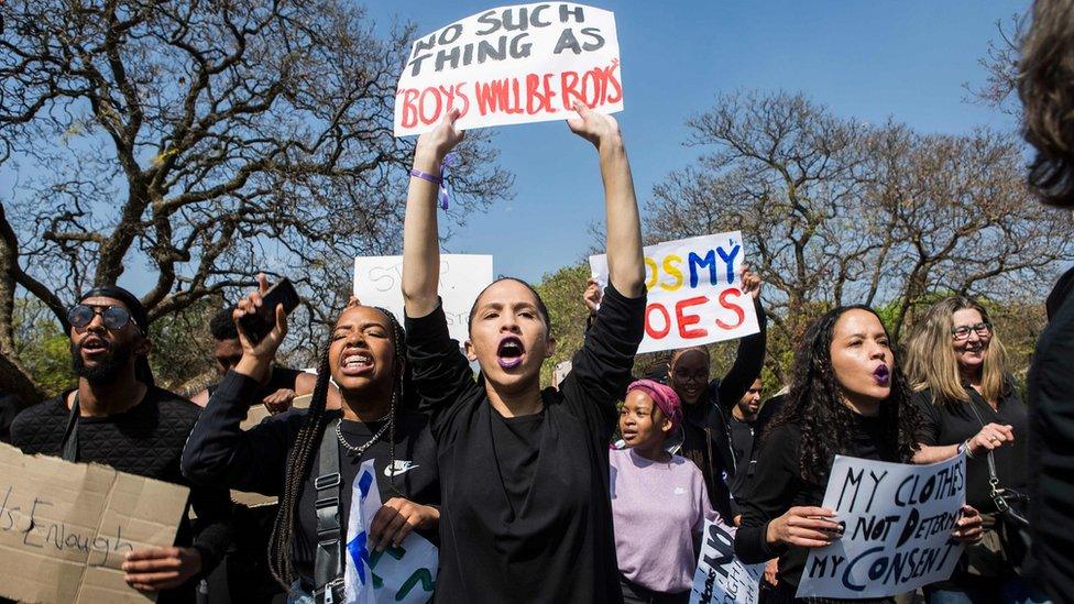 Women protesting against violence against women