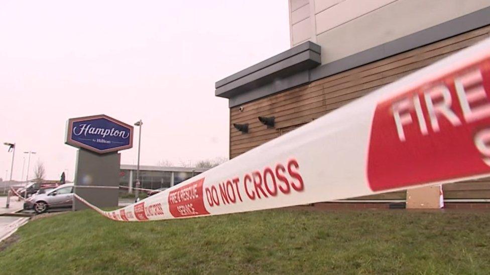 Hampton by Hilton Hotel fire