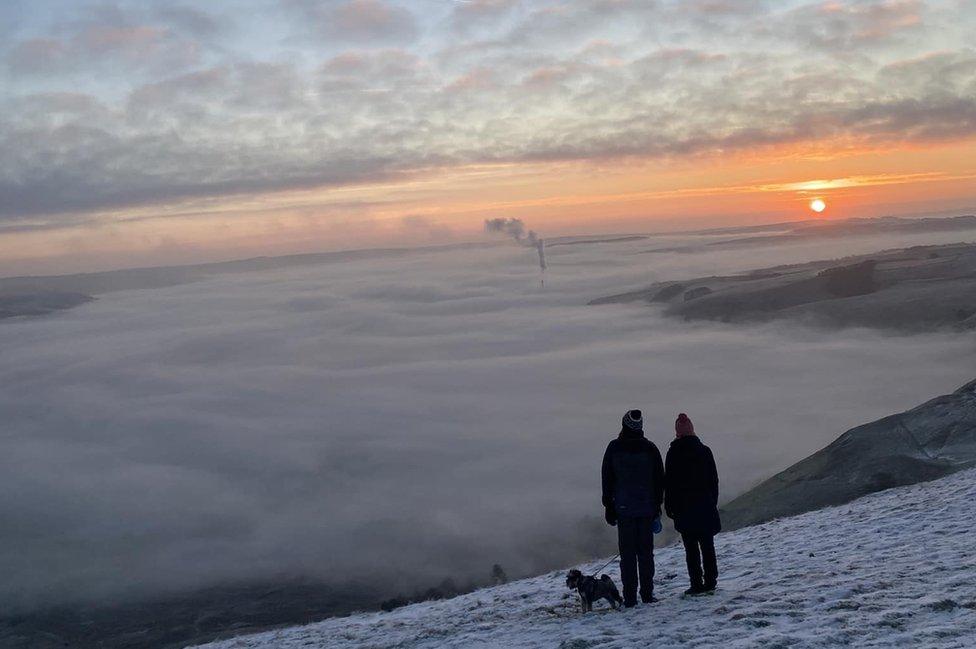 Cloud inversion on Mam Tor