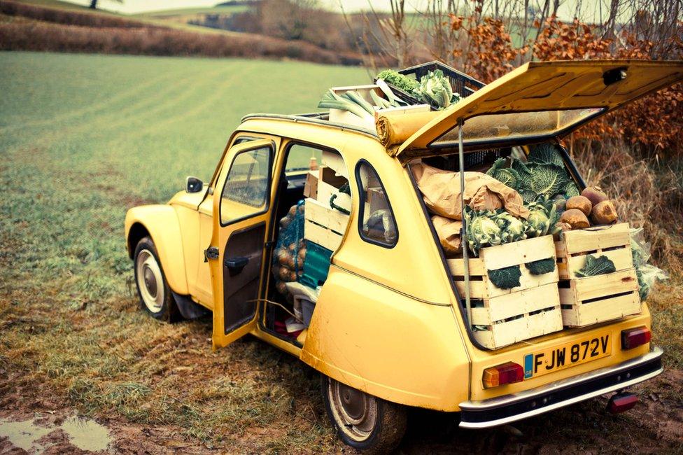 Guy first started selling veg from the back of his car to friends in Devon in the 1990s