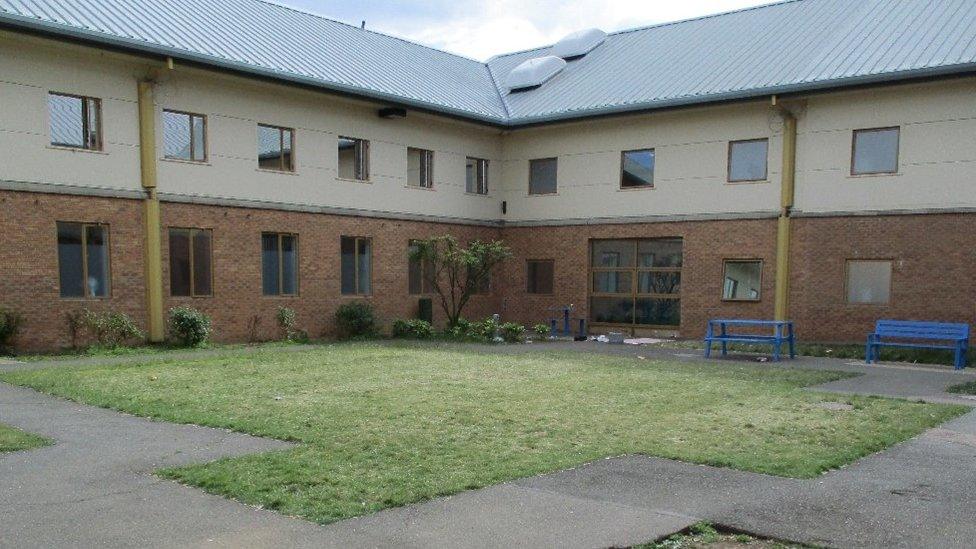 Yarl's Wood courtyard