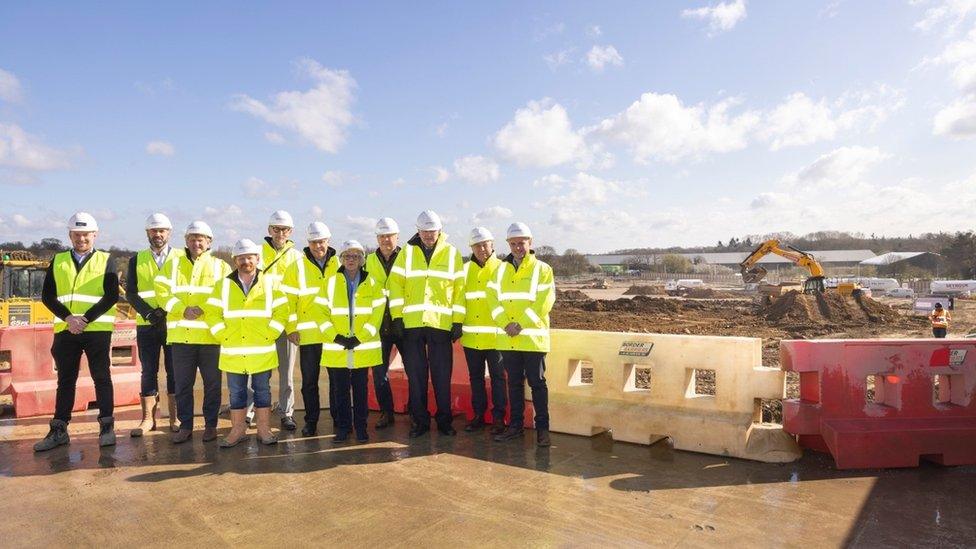 Councillors visit site of Shinfield Studios during construction of further five sound stages