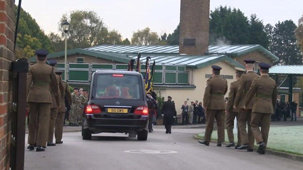 Mourners at the funeral