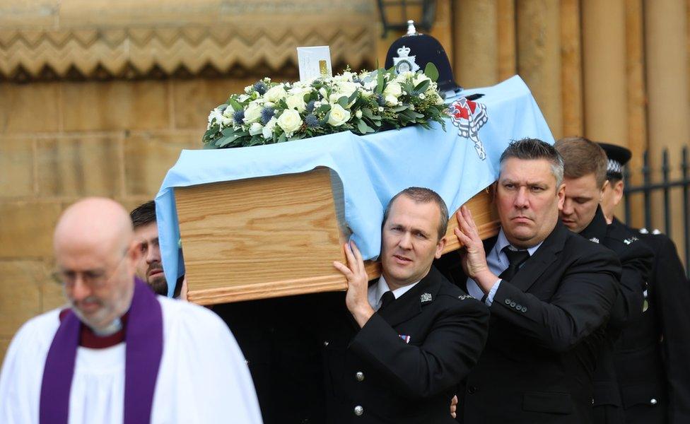 Funeral of Sgt Graham Saville, of Nottinghamshire Police