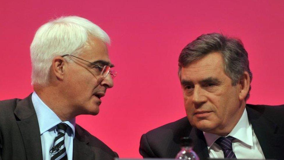 Alistair Darling and Gordon Brown