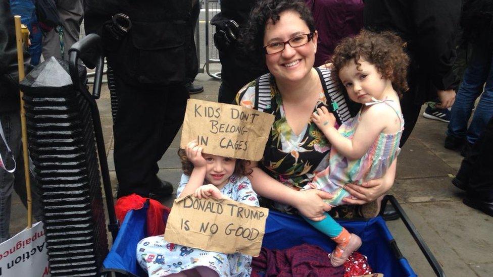 Melissa Branzburg, with her two children