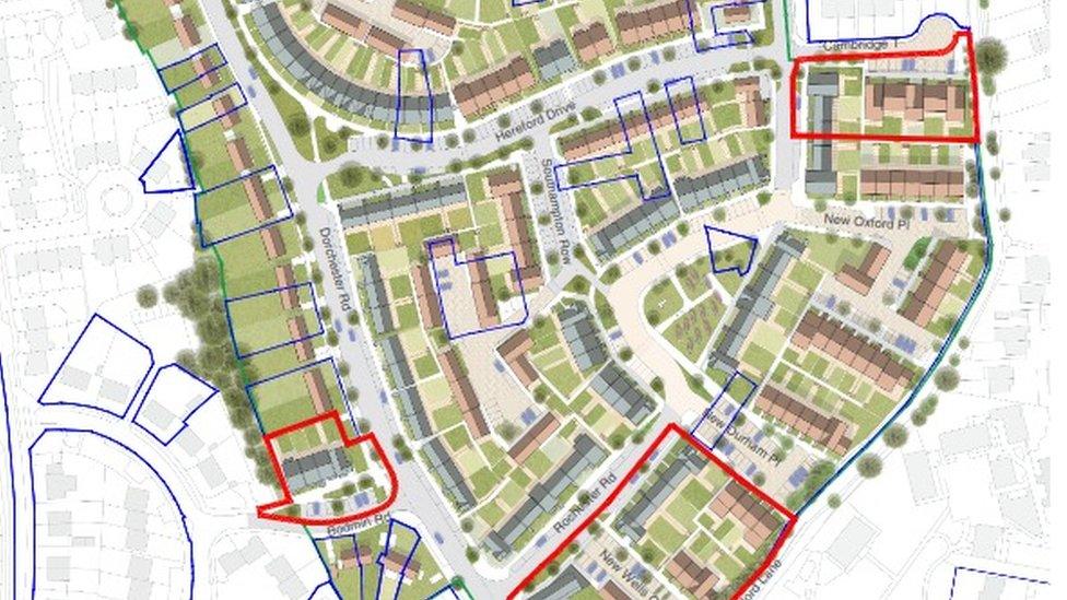 Streets Affected By Phase A Of North Taunton Woolaway Regeneration Scheme