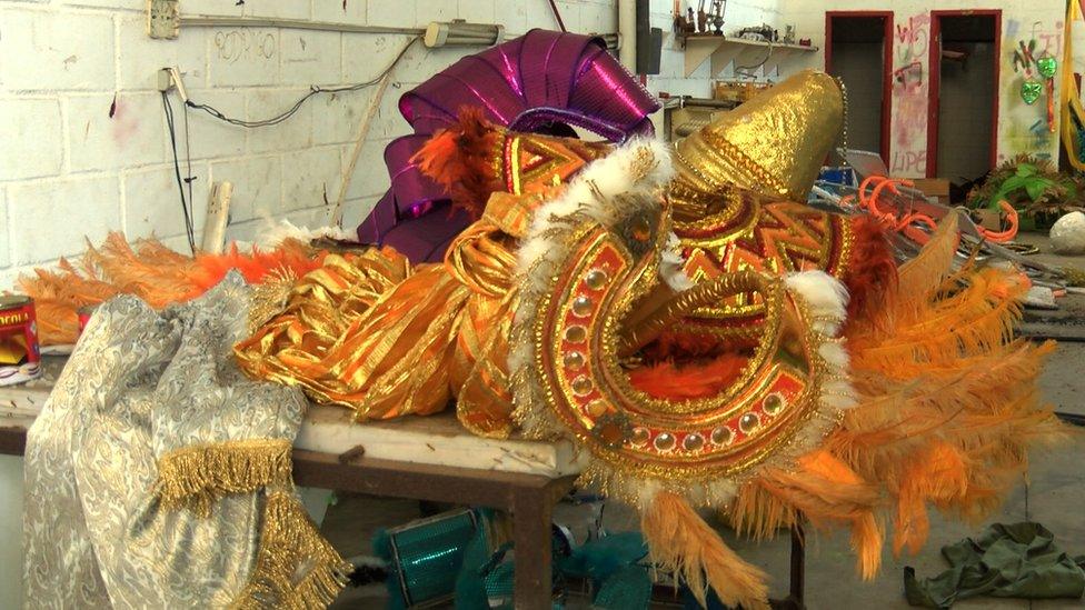 Carnival costumes at Cabo Frio