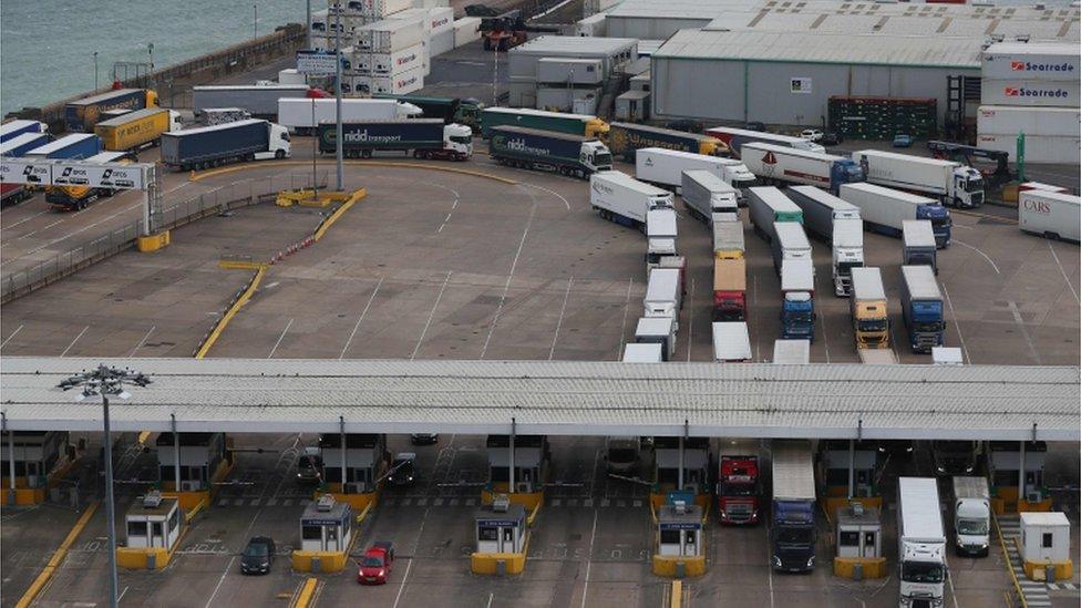 Lorries at Dover