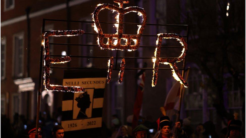 Torch in Lewes Bonfire procession