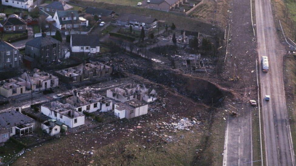 Debris from the crash covered the A74 dual carriageway