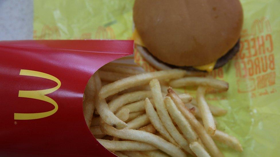 Burger and chips