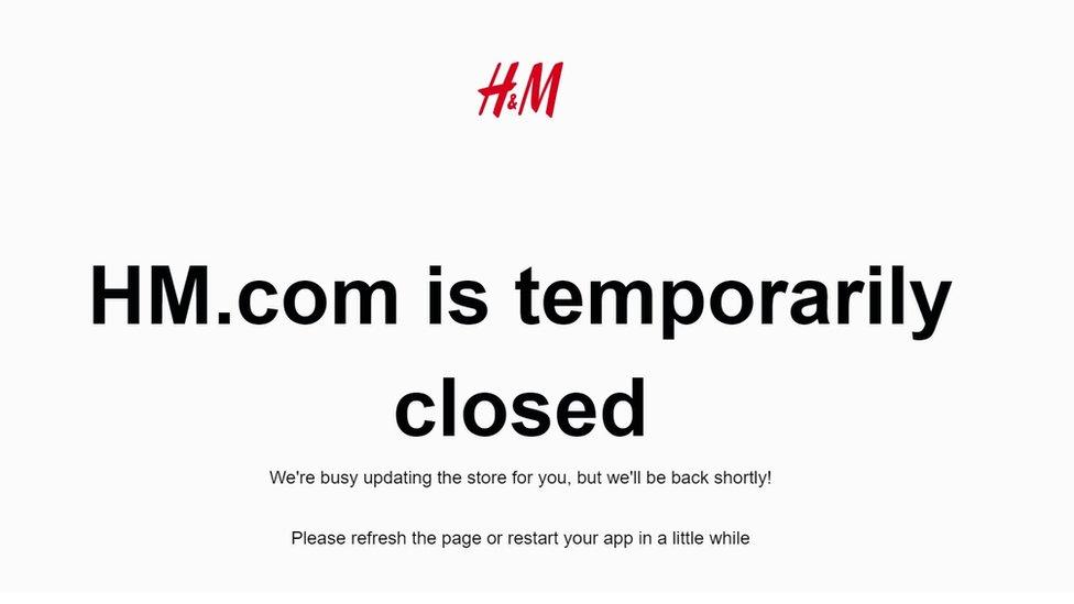 H M temporarily suspends all sales in Russia BBC News