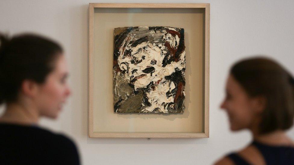 Head of Gerda Boehm by German-born British artist Frank Auerbach, executed in 1965, with an estimated price of £300,000-500,000