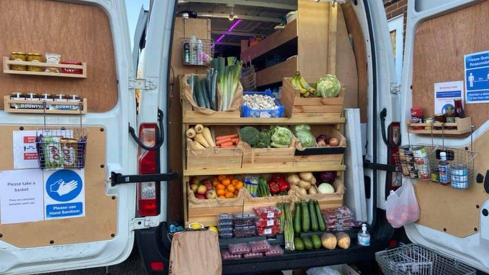 Inside horsebox shop