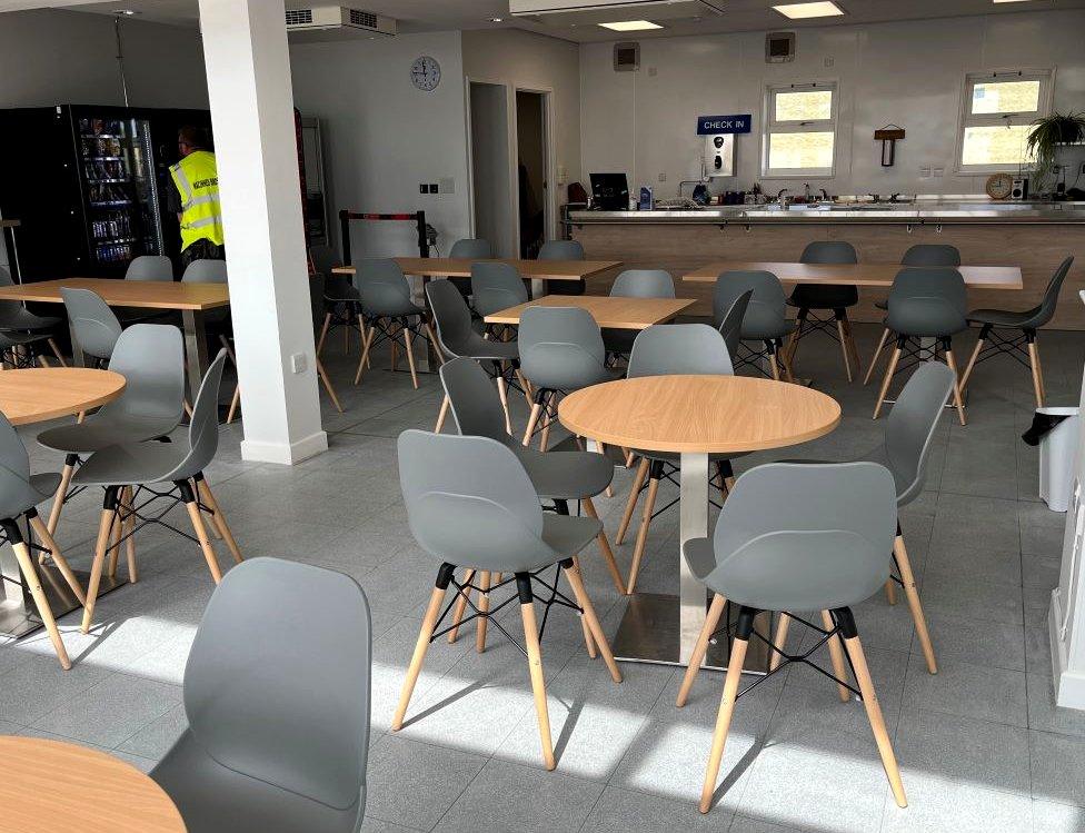 Café area at the airport