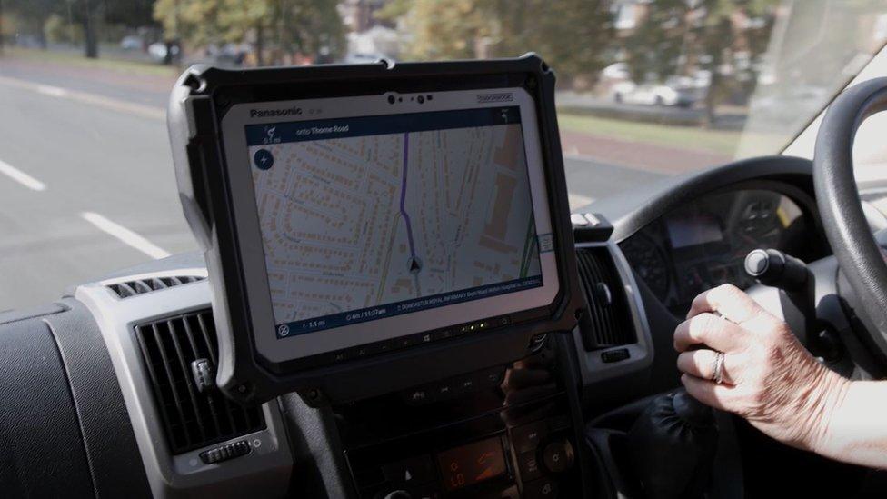 Navigation system in use n an ambulance