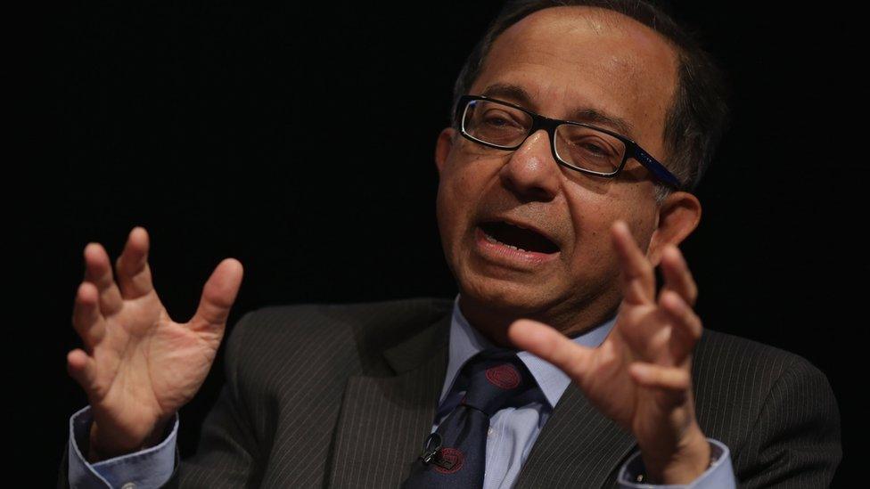 Kaushik Basu participates in a discussion about the bank's goal of reducing poverty in an unequal world economy at the World Bank Headquarters October 8, 2014