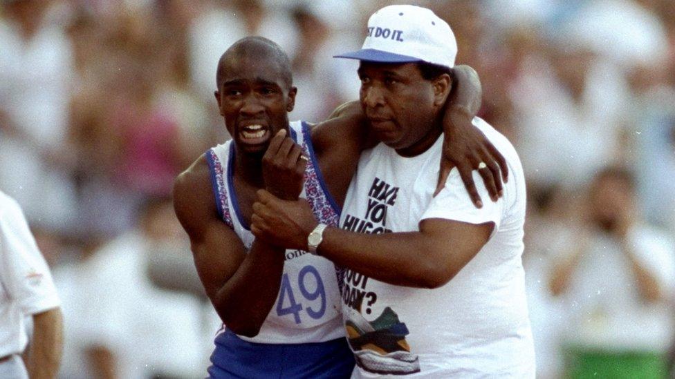 Derek Redmond and his dad