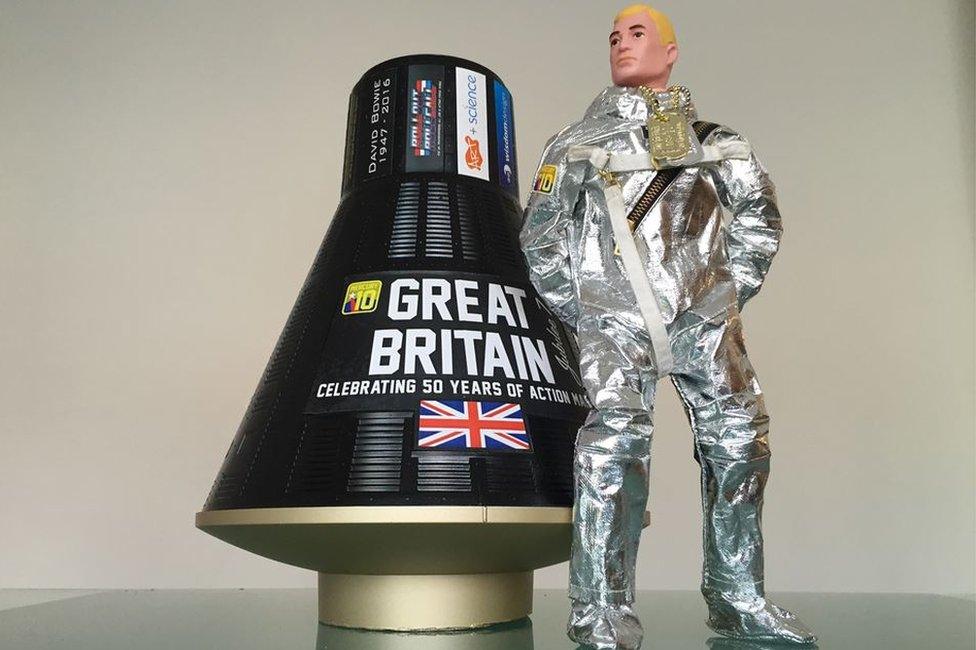 Action man astronaut and capsule