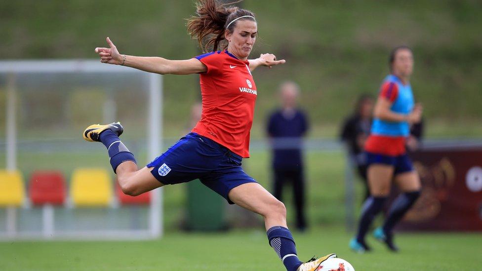 England's Jill Scott in training