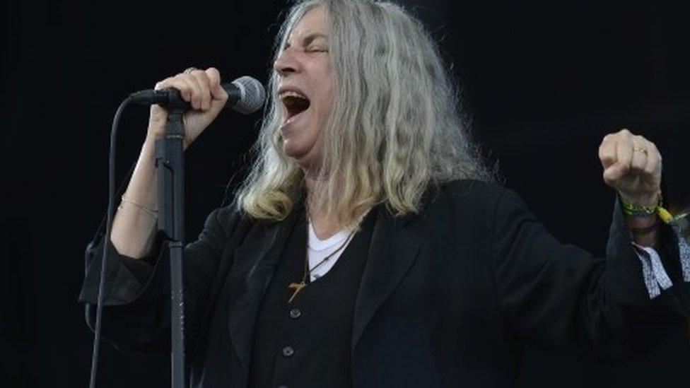 Patti Smith at Glastonbury in 2015