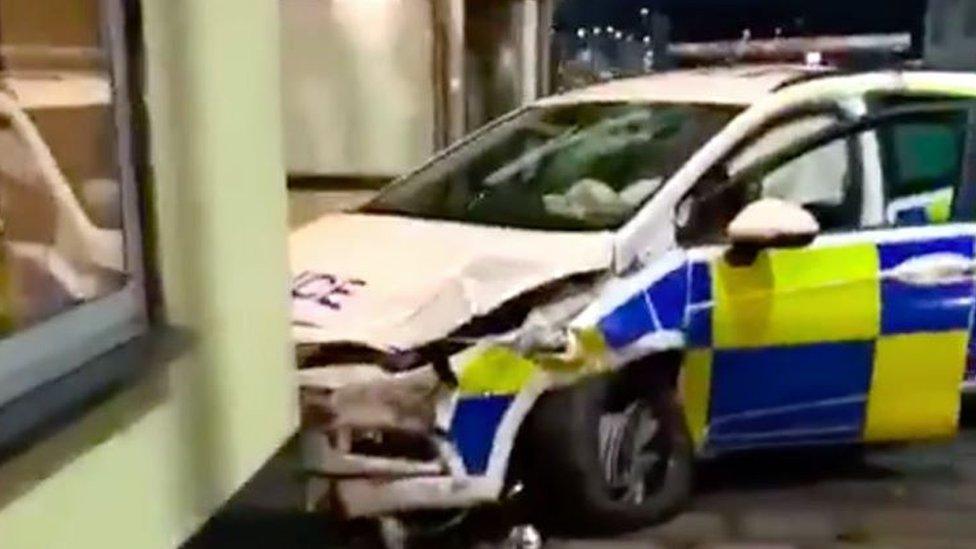 Police car crash