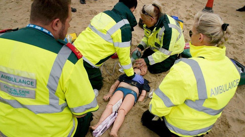 Training drill in Camber Sands