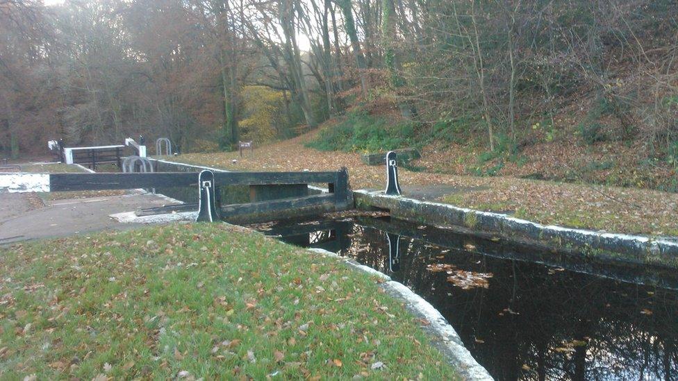 Lock on the Brecon and Monmouthshire canal