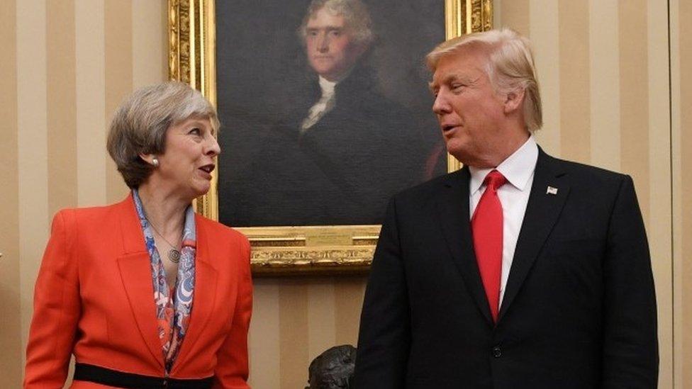 Theresa May and Donald Trump