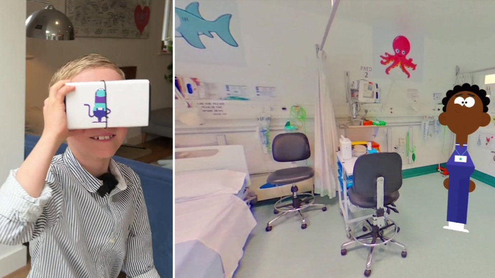 Children can take a virtual reality tour of hospital wards