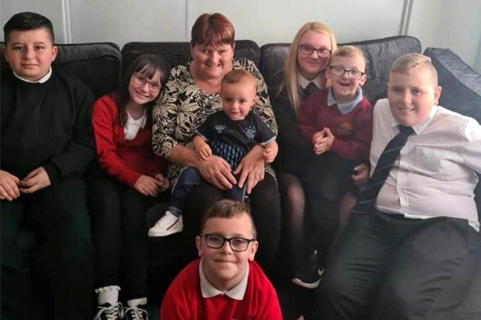 Marie McLean and her grandchildren