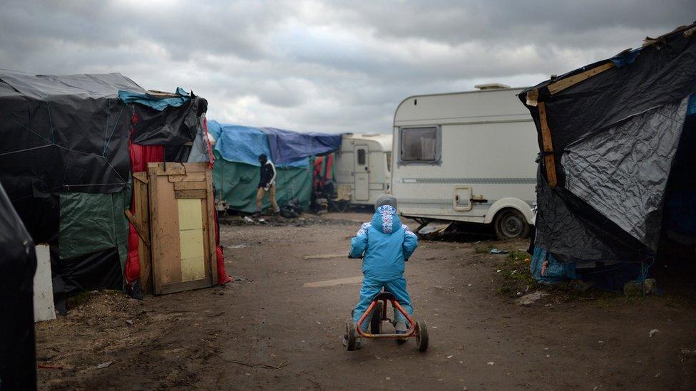 Child in the Calais 'Jungle'