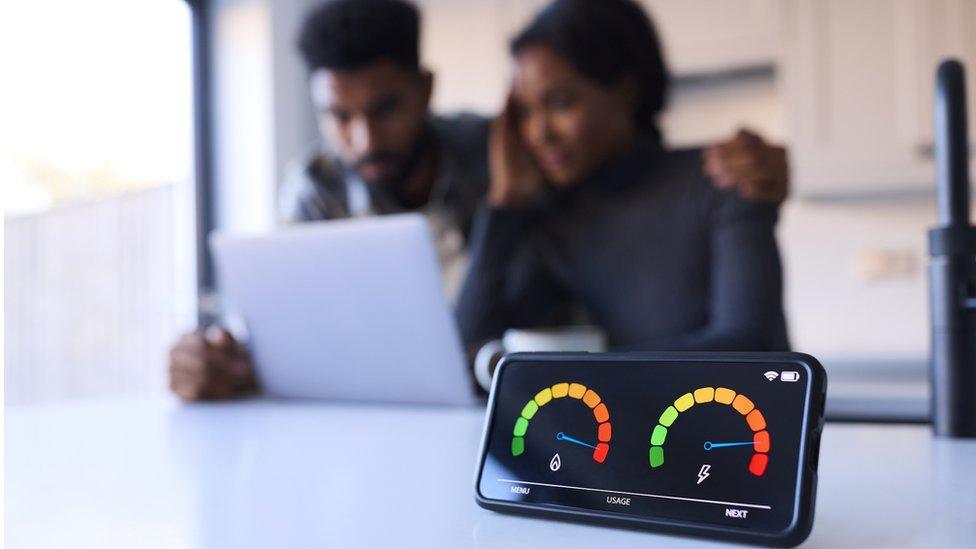 Couple looking at energy bill