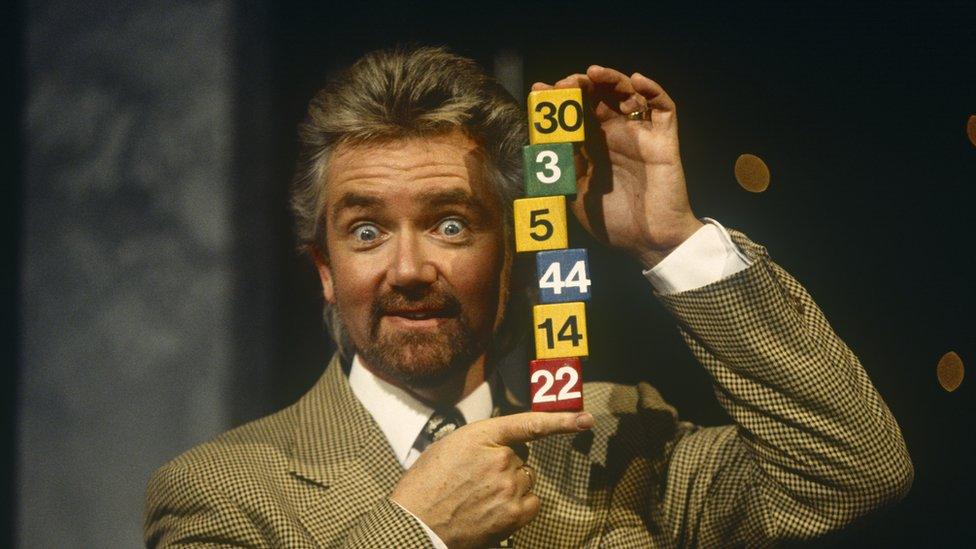 Noel Edmonds hosts National Lottery draw in 1994