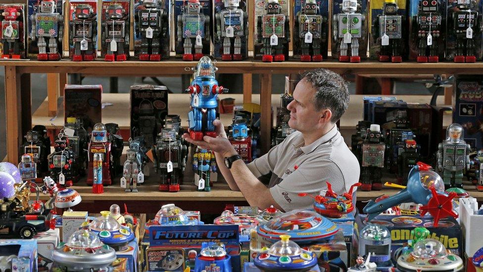 Tin robot and space craft collection to be auctioned