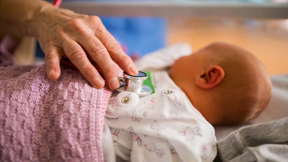 Baby in hospital