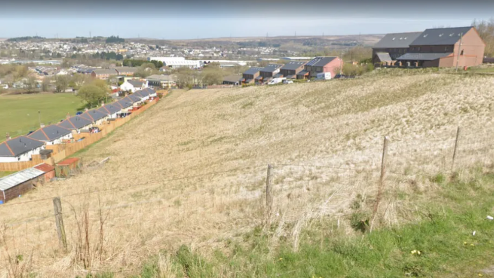 How the land looked before the excavation began