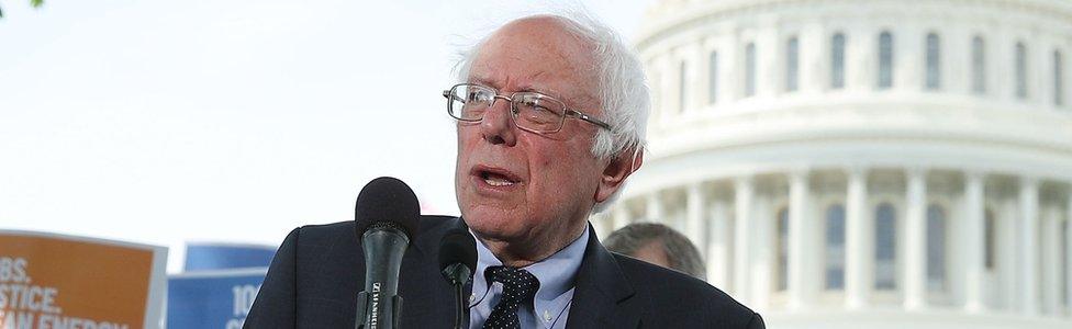 Bernie Sanders on Capitol Hill, April 27, 2017 in Washington DC.