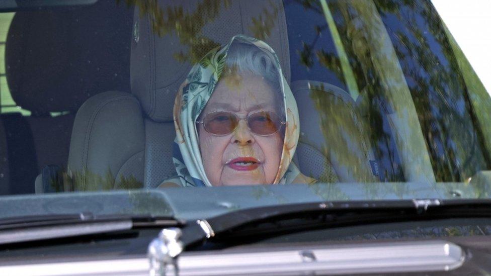 The Queen was spotted marking her 96th birthday with a drive around her Sandringham estate.