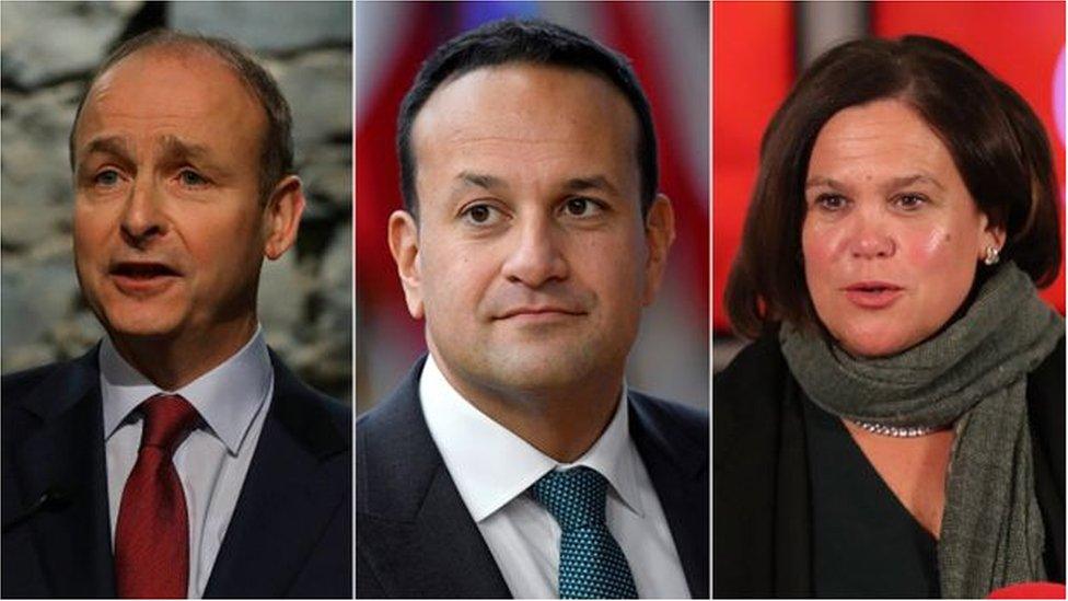 Micheál Martin, Leo Varadkar and Mary Lou McDonald